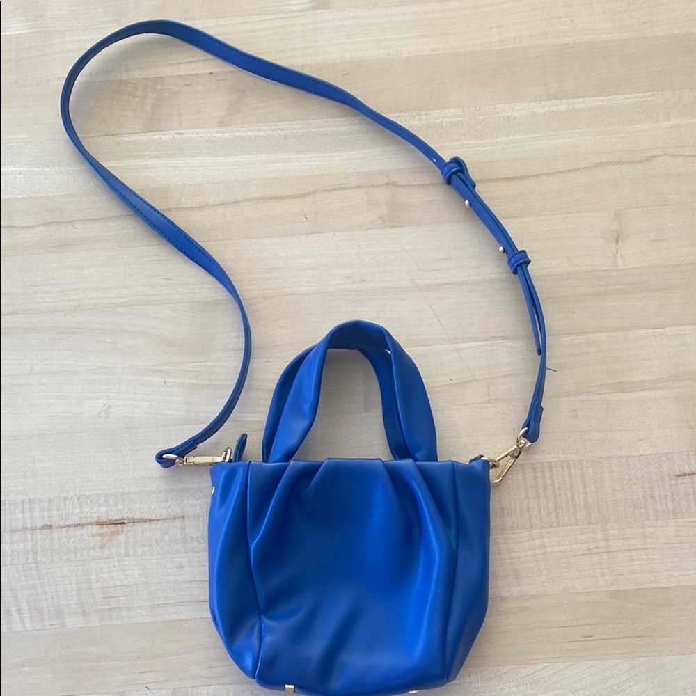 Zara Royal Blue Crossbody Tote